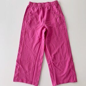 Hanna Andersson Girl Pink Wide Leg Pants In French Terry 5T